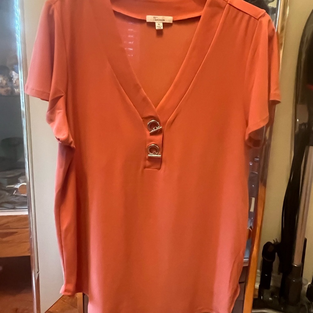 Orange 89th Madison shirt short sleeve